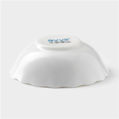 Салатник Avvir «Юкка», 430 мл, d=15.5 см, стеклокерамика, белый