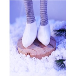 Фигура «Гном в белом» 55 см, текстиль, 1 LED, от батареек AG13×3, свечение тёплое белое