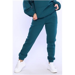Брюки джоггеры футер трехнитка начес унисекс, Арт. Бр-1045 (Зеленый)