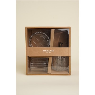 Набор для ванной, 3 предмета: дозатор, мыльница, стакан