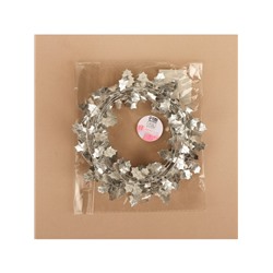 Листья на металлической проволоке, 21×18 мм, 5 м, цвет серебряный