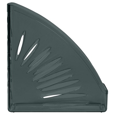 Лоток для бумаг вертикальный 110 мм "Тропик" тонированный черный ЛТВ-31110 Стамм