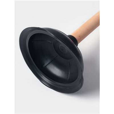 Вантуз с длинной ручкой, d=13.5 см, h=41 см, чёрный