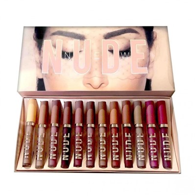 Набор помад Huda Beauty NUDE NEW 12в1