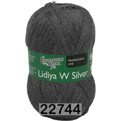 Пряжа Семеновская Lidiya W silver / Лидия ЧШ сильвер