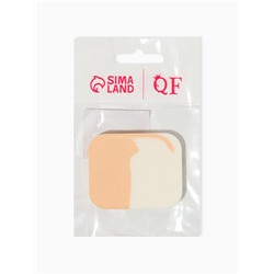 Спонж для макияжа, 5.5×4.5 см, белый, бежевый