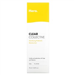 Hero Cosmetics, Clear Collective, Clarifying Prebiotic Moisturizer, 2.36 fl oz (70 ml)