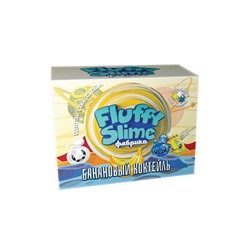 Создай Слайм. Флаффи слайм-фабрика "Банановый коктейль" 3 слайма 3 цвета.