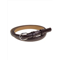 Ремень женский из лакированной искусственной кожи, цвет  шоколад