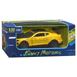 Чёрно-желтая инерционная машинка die-cast,1:32, открывающиеся двери