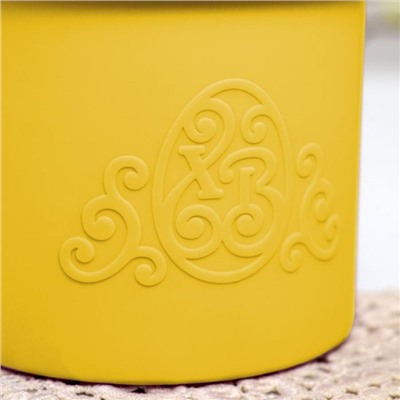 Форма для кулича на Пасху «ХВ», желтая, набор 3 шт., силиконовая