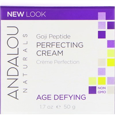 Andalou Naturals, Выравнивающий крем, с супер годжи и пептидами, антивозрастной, 1,7 жидкой унции (50 мл)