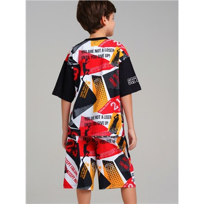 Комплект трикотажный для мальчиков: фуфайка (футболка), шорты