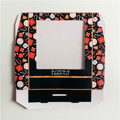 Коробка складная новогодняя «Счастья в Новом году», 20×12×4 см