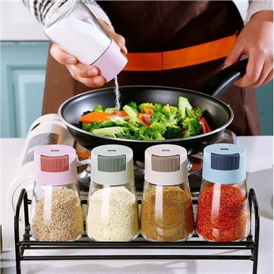 Баночки с кнопочным дозатором для сыпучих, 1 шт.