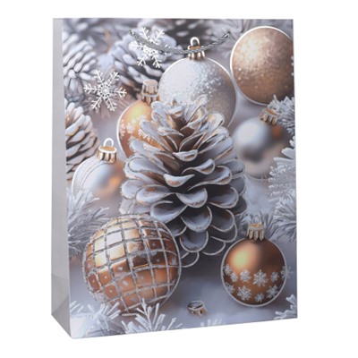 Пакет подарочный 31х40х12 / 100-L /уп 12/360/ микс Новый год