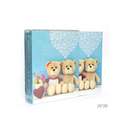 Фотоальбом 100 фото 15х21 Мишка / 9295 /уп 36/ (Голубой)