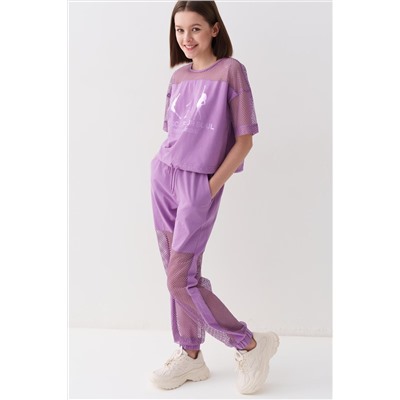 Брюки трикотажные для девочек PLAYTODAY, 1240223