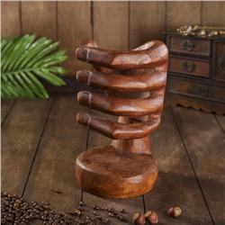 Подставка под бутылку «Рука», 14×14×25 см, дерево
