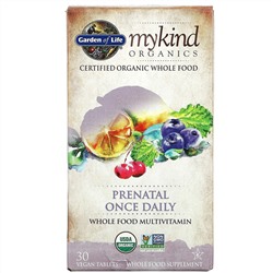 Garden of Life, MyKind Organics, Prenatal Once Daily, 30 Vegan Tablets
