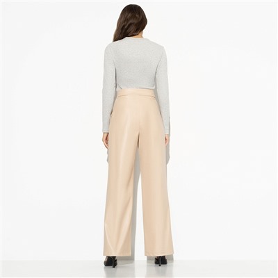 Брюки из экокожи, Модный захват (beige)
