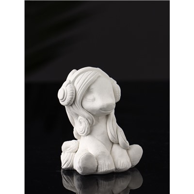 Фигурка для росписи «Пони в наушниках», гипс, 7×5×5.5 см