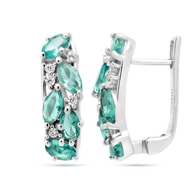 Серьги из серебра лондон топаз кварц, Селина