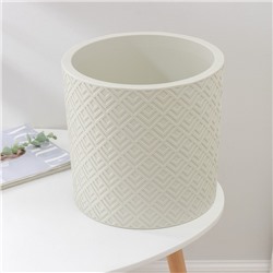 Кашпо для цветов со вставкой «Этна», 9.5 л, d=28 см, h=27 см, белое