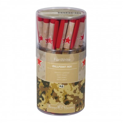 Ручка шариковая 0.5 мм "FunWrite.Military. Sand" синяя 20-0212/49 Bruno Visconti