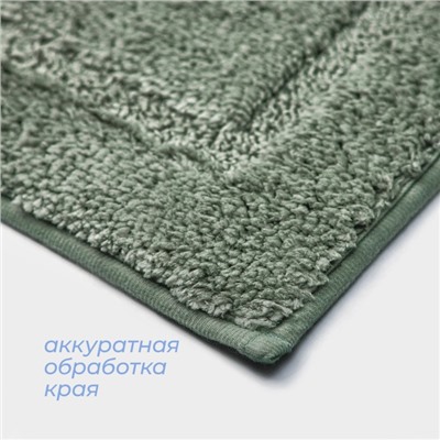 Коврик SAVANNA «Мягкость», 40×60 см, зелёный