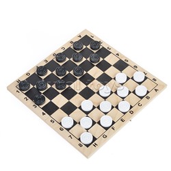 Шашки пластиковые с доской 290*145 (дерево)