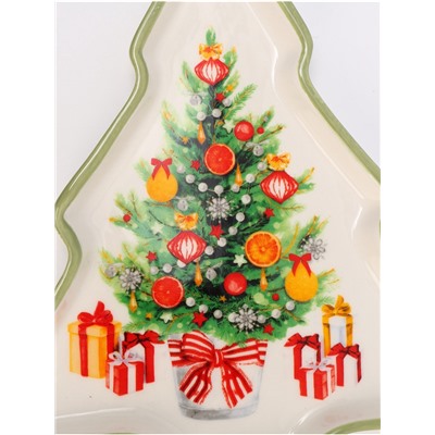 Блюдо новогоднее «Новогоднее настроение», 23×22×2 см, ручная работа