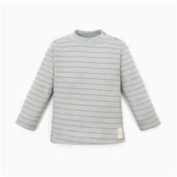 Лонгслив Крошка Я BASIC LINE, рост 62-68 см, полоска серая
