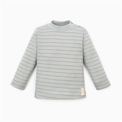 Лонгслив Крошка Я BASIC LINE, рост 62-68 см, полоска серая