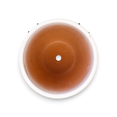 Горшок для цветов «Азия», 1 л, d=15 см, h=13 см, с поддоном, керамика, белый