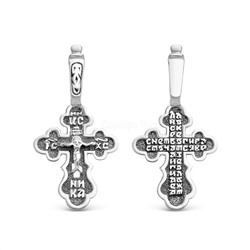 Крест из чернёного серебра - 2,2 см 925 пробы К3-350ч
