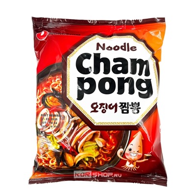 Лапша б/п Чампонг острая со вкусом морепродуктов Nongshim, Корея, 124 г Акция