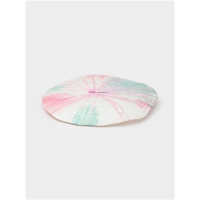 Тарелка Доляна Magro, d=24 см, стекло, бирюзово-розовая