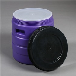 Бочка пищевая, 24 л, горловина 27 см, пластиковая, с крышкой, МИКС