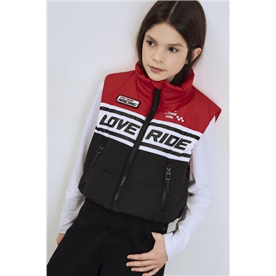 Жилет текстильный с полиуретановым покрытием для девочек PLAYTODAY, 1242631