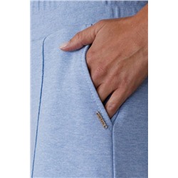 Брюки прямые из премиального футера двухнитки с эластаном VILATTE, 1228029