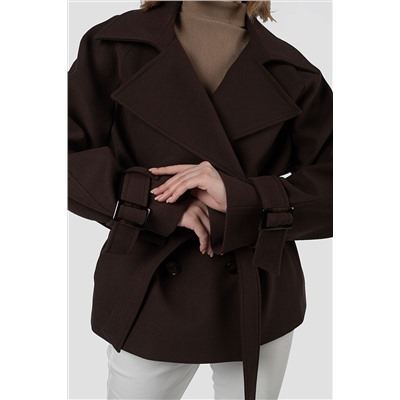 01-12210 Пальто женское демисезонное (пояс)