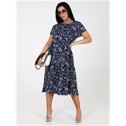 Платье Цветы 01 синий