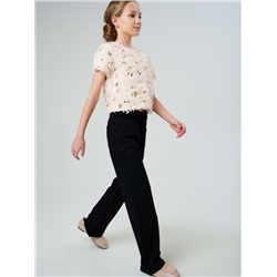 Брюки текстильные джинсовые для девочек