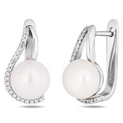 Серьги, жемчуг, BY-221