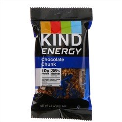 KIND Bars, Energy, Chocolate Chunk, 12 Bars, 2.1 oz (60 g) Each