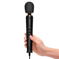 Черный проводной вибратор Le Wand Petite Vibrating Massager - 25 см.