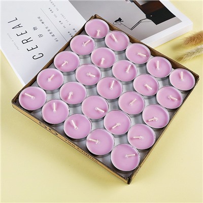 Свечи чайные классические КРУГЛЫЕ без запаха НАБОР 50 шт. Размер 3,5*1 см.