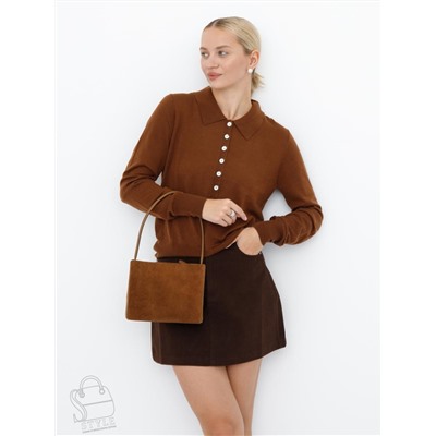 Сумка женская кожаная 990169-1NN brown Natale Navetta  в Новосибирске