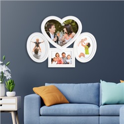 Фоторамка коллаж 48х35 см черная, белая / FA-14 /уп 18/ 4 фото (Черный)